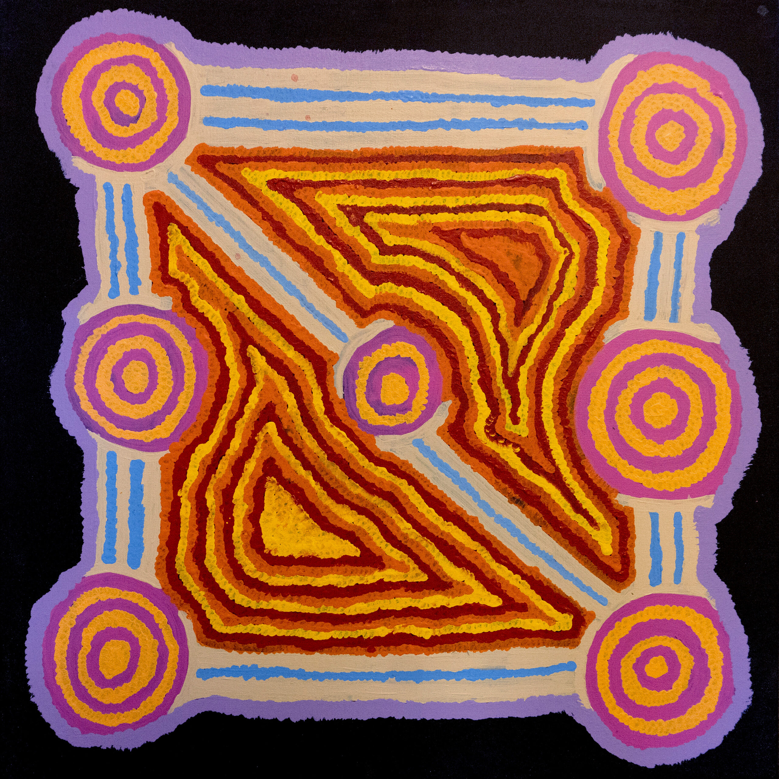 ‘Kungkarrangkalpa’ (The Seven Sisters / Pleiades) - Angela Lyons - Painting - Angela Lyons