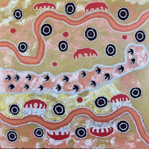 Maime Butler's Parrupi Nganunrti Jurkurrpa - Painting - Maimie Nginytja Butler