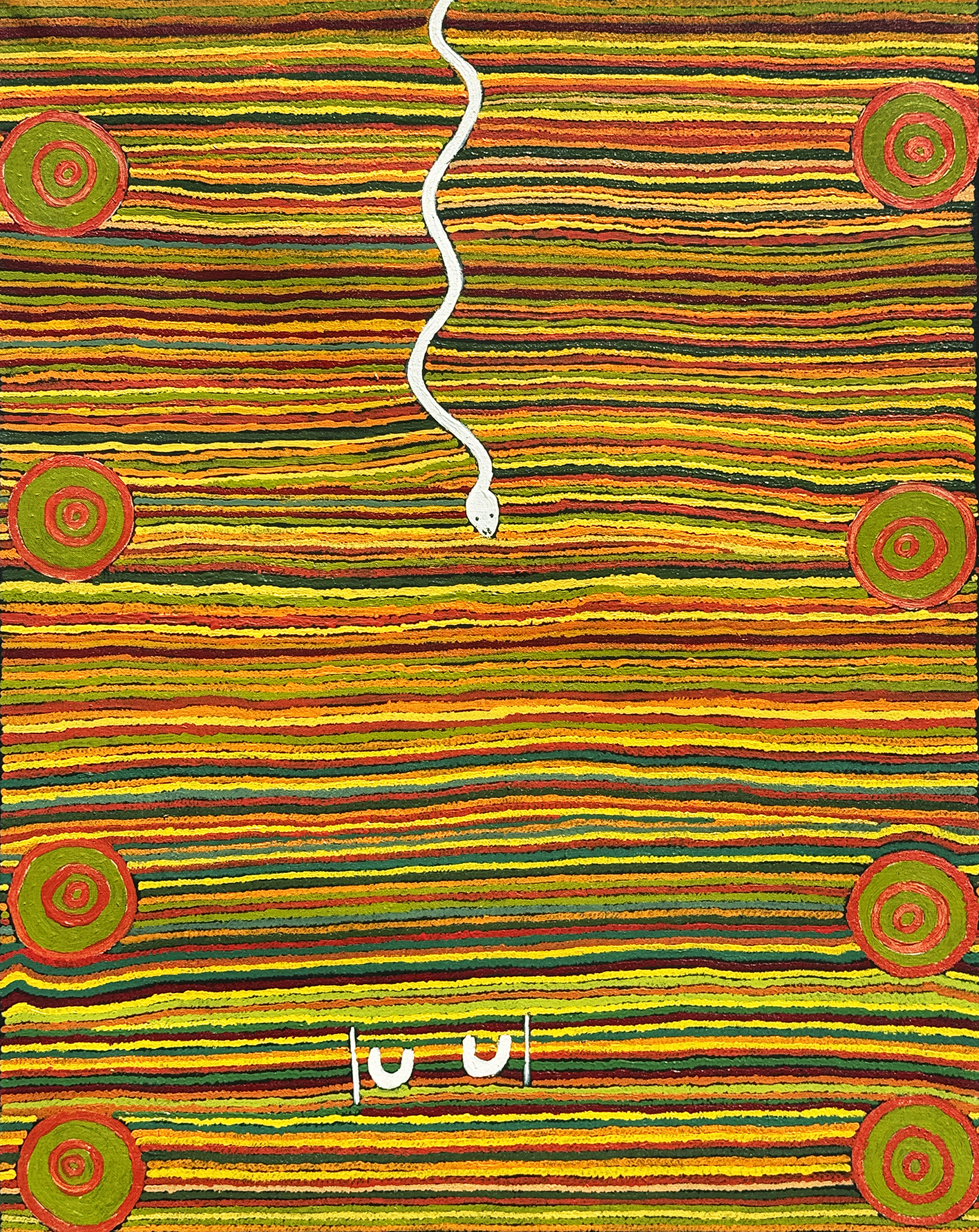 Tjitji kutjarra - Two boys - Painting - Sarah Josephine Lane