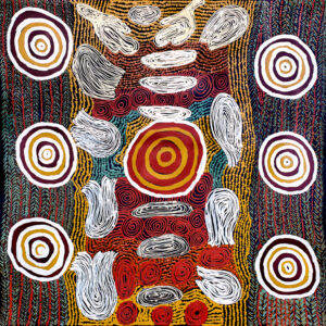 Kungkarrangkalpa Indulrungkalpa (seven sisters, Bush medicine) - Painting - Anawari Mitchell