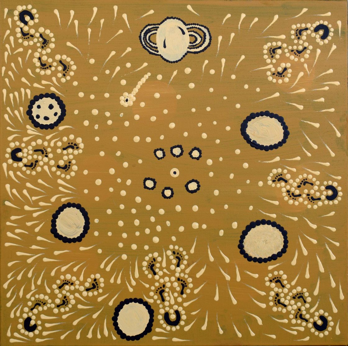Kungkarrangkalpa (Seven Sisters) - Painting - Prudence Scott