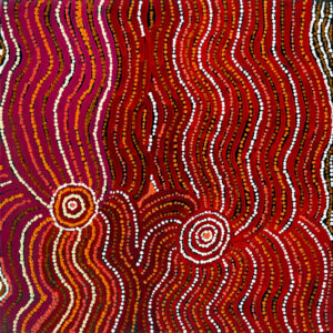 Wati kutjara - The goanna men - Painting - Maimie Nginytja Butler