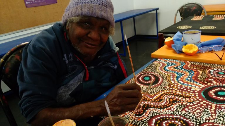 Portrait of Aboriginal Artist Manyitjanu Lennon